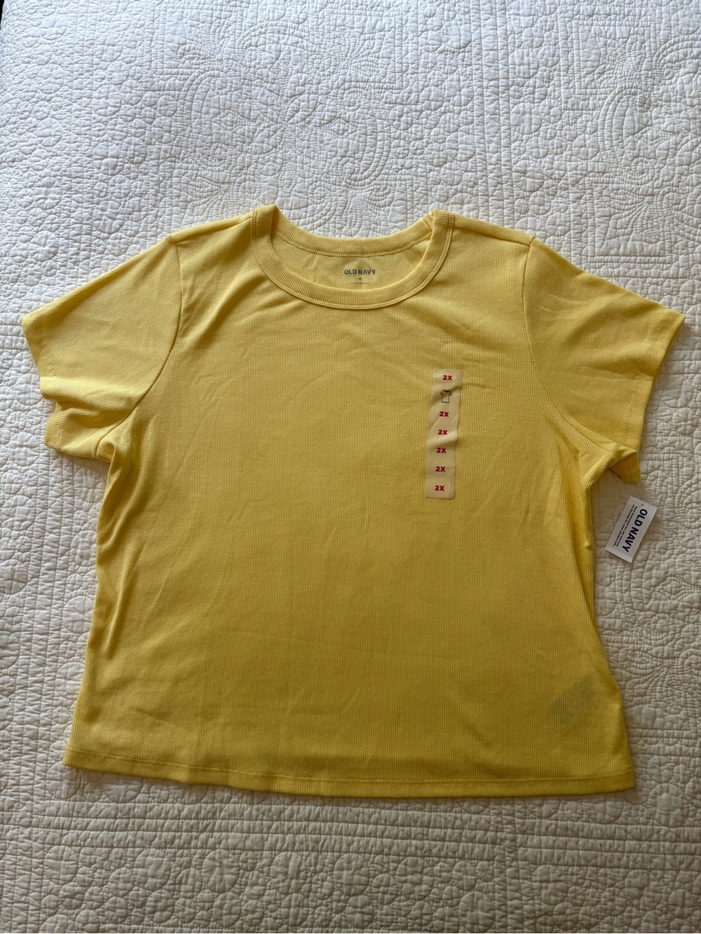 Old Navy Yellow Short Sleeve Crewneck Tee